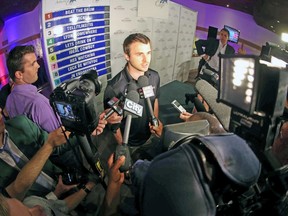 Dave Bolland attends the draw for the North America Cup on Tuesday. (NEW IMAGE MEDIA)