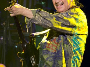Carlos Santana shows his passion for music during his Casino Rama show on Tuesday night. (Peter Turchet/Supplied photo)