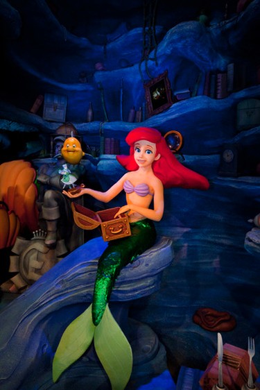 Answer: Ariel, Prince Eric, Sebastian and Ursula are along for the ride on Disneyland's Ariel's Undersea Adventure. (Courtesy Disneyland)