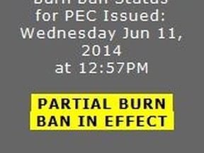 burn ban file PEC