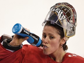 Canadian women's hockey goaltender Charline Labonte came out as gay on Wednesday, June 11, 2014. (Didier Debusschere/QMI Agency/Files)