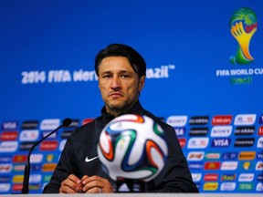 Croatia head coach Niko Kovac speaks at a news conference at the Corinthians Arena in Sao Paulo, on Wednesday, June 11, 2014. (Ivan Alvarado/Reuters)