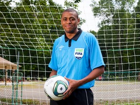 Canadian Joe Fletcher will work the lines during the World Cup game between Colombia and Greece. (JULIE JOCSAK/ QMI Agency)