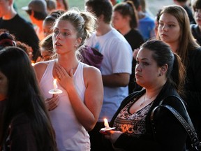 Supporters attend a candlelight vigil after a shooting at Reynolds High School in Troutdale, Oregon.

REUTERS/Steve Dipaola
