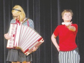 Christy Taronno (Jujube) and Sydney Hayduk (Janis) take the audience on a bizarre journey in Bizarro Obscure on at Good Foundation Theatre as part of the 1014 Fringe Festival.