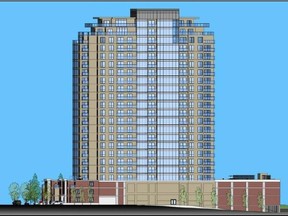 Artist's rendering of 22-storey Ridout St. building