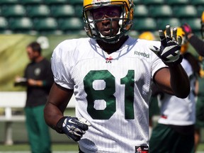 Canadian receiver Devon Bailey missed some days this week. (Perry Mah, Edmonton Sun)