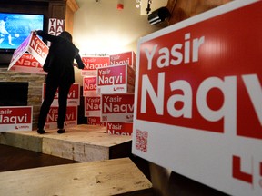 A view from the Yasir Naqvi campaign HQ. Naqvi will be returning to Queen's Park to sit as part of a Liberal majority. Across Ottawa, each of the six ridings remained in the same hands as before this election has called. Matthew Usherwood/Ottawa Sun