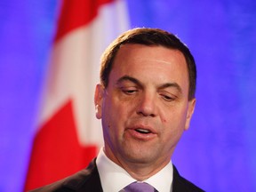 Ontario PC leader Tim Hudak announced Thursday he will be stepping down.(QMI AGENCY PHOTO)