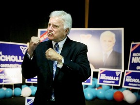 Chatham-Kent-Essex Progressive Conservative incumbent Rick Nicholls was declared the winner less than an hour after the polls closed during Thursday's provincial election despite initial returns showing a tight three-way race with the NDP and Liberal candidates.