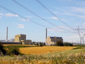 Keephills power plants near Wabamun are some of the plants overburdening Edmonton's airshed, says the Pembina Institute. - File Photo