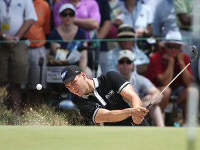 Martin Kaymer hits from the bunker on the sixth hole during the second round of the U.S. Open at Pinehurst  #2 Friday. (Jason Getz/USA TODAY Sports)