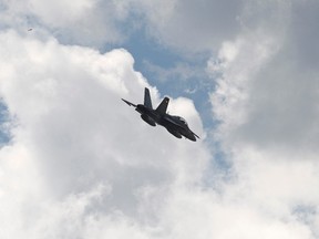 A Royal Canadian Air Force CF-18 fighter jet.

Ian Kucerak/QMI Agency