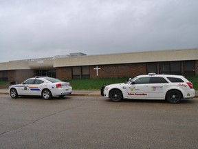 The RCMP were at St. Mary School on Monday, June 9 to explain to parents what happens when a school goes into lockdown.
Barry Kerton | Whitecourt Star