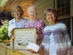 Pat Walsh, left to right, Celia Stewart and Peggy Edwards are celebrating 60 years as friends, classmates and nurses as graduates from the St. Mary’s Hospital School of Nursing. (Julia McKay/The Whig-Standard)