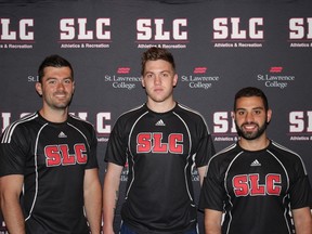 The St. Lawrence Vikings have added Kingston product Josh Maveety, left, and former Kingston FC players Ryan McCurdy and Toni El-Asmar to their lineup for the 2014 season. (Supplied photo)