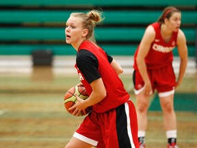 Jamie Weisner was born and raised in the U.S. but the dual citizen joined her Oregon State teammate Ruth Hamblin at the Canadian senior women's national team camp. (Ian Kucerak, Edmonton Sun)