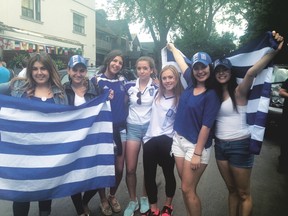 Hopes were high on the Danforth June 14, 2014 as Greece played its first game in the 2014 World Cup. The fans, however, went home sad after their team lost 3-0 to Colombia. (Angela Hennessy/Toronto Sun)