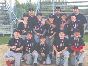 The Portage Peewee A baseball team won a recent tournament in Stonewall. (Submitted photo)