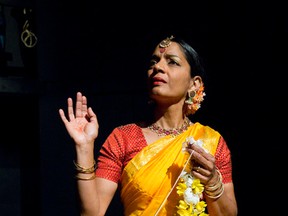 Western University professor Vidya Natarajan starred in Friend of Mine, a story about the temple dancers of India and a missionary determined to reform them, which Free Press reviewer Joe Belanger describes as the most beautiful show in the 2014 London Fringe Festival. (Craig Glover/London Free Press)