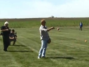 Kevin Costner playing baseball with sons on Father's Day on 'Field of Dreams' pitch.

(YouTube/Courier)