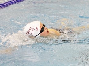 Joshua Robinson,  10, competes in the 100 meter free style.
Jamie Damberger | special to the Whitecourt Star
