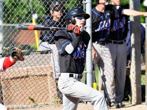 Tyler Pauli was red-hot offensively for the Mitchell Mets, clubbing two home runs and three triples in helping to lead the intermediate squad to a fourth-place finish in the ISC qualifier this past weekend. Pauli also helped lead the Stratford Jr. Cubs to the U21 title. ANDY BADER/MITCHELL ADVOCATE