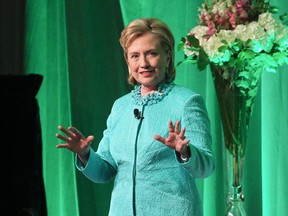 Hillary Clinton speaks to a packed ballroom at the Toronto Sheraton on Monday, June 16, 2014. Stan Behal/Toronto Sun/QMI Agency