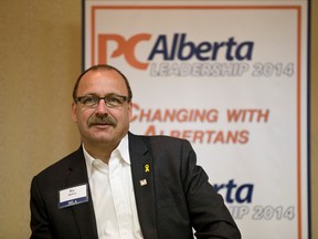 Progressive Conservative leadership candidate Ric McIver is seen during the PC Leadership Launch at the Ramada hotel in Edmonton, Alta., on Monday, June 2, 2014. The leadership candidates answered questions from PC members and the media at the event. Ian Kucerak/Edmonton Sun