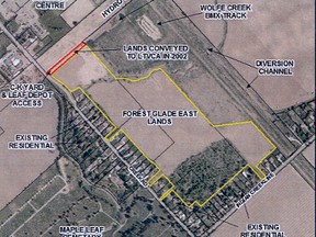 This image, from a report to council by Storey Samways Planning Ltd., shows the proposed Forestglade East subdivision.