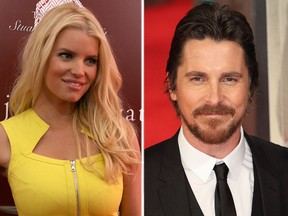 (L-R) Christian Bale and Jessica Simpson. (WENN.COM file photo)