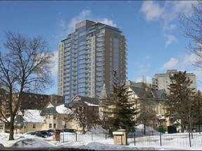 A proposal for a 22-storey tower at 96 Ridout St. S. was approved by city council?s planning and environment committee Tuesday. (Special to the Free Press)