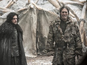Kit Harington, left, and Ciaran Hinds star in "Game of Thrones."