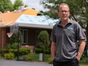 Greg Hanenburg, of Hanenburg Roofing, is donating his company?s services to a deserving area homeowner in need. (DEREK RUTTAN / The London Free Press)