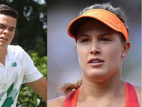 Canadians Milos Raonic and Eugenie Bouchard have been seeded for the upcoming Wimbledon championship next week in London. (REUTERS)