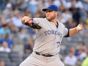 Mark Buehrle pitches against the New York Yankees on June 18. (USA Today Sports)