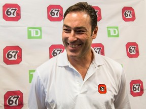 Jeff Brown smiles following the team's announcement that he will be there new head coach. June 19, 2014. Errol McGihon/Ottawa Sun/QMI Agency