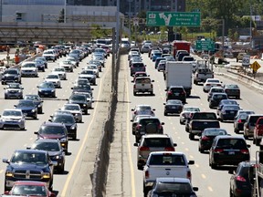 Looking west from Vanier Parkway towards Lees Avenue, whose overpass of the Queensway will be replaced this weekend in Ottawa.Errol McGihon/Ottawa Sun