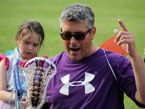 Wallaceburg native and Sarnia resident Brian DeWagner has created a girls' youth lacrosse program to Sarnia called Janie Two-Hander. The free instructional camp has sessions in the fall and spring at Canatara Park and in Wallaceburg and has quickly expanded to 60 participants since beginning in the fall of 2013. SHAUN BISSON/THE OBSERVER/ QMI AGENCY​