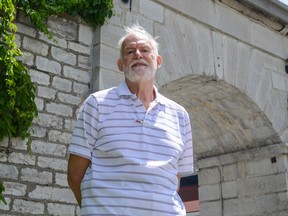 Peter Gower, president of the Kingston Historical Society, stands in front of Fort Frontenac, one of 26 local sites associated with the First World War. (Alex Pickering/For The Whig-Standard)