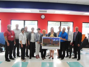 Whitecourt Mayor Maryann Chichak, Carol Lemay along with representatives from Woodlands County, Town of Whitecourt, NorQuest college, St. Joseph School and the Living Waters School division were on hand for the first in what will be a series of public consultations for the Community Learning Centre Project on Wednesday June 11 at St. Joseph School.
Barry Kerton | Whitecourt Star