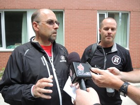 Ottawa RedBlacks GM Marcel Desjardins and coach Rick Campbell announced 14 roster cuts early Saturday afternoon at Carleton University.
TIM BAINES/OTTAWA SUN