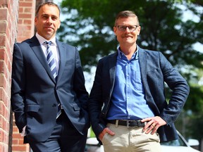 Tilray co-founder Christian Groh and Philippe Lucas, v-p of patient research. (Dave Abel/Toronto Sun)