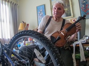 Though he only started fixing bikes 15 years ago, in local cycling circles Lee Swett is sometimes referred to as Lee the Bike Man, a first-rate repairman and self-taught jack-of-all-trades. (Patrick Kennedy/The Whig-Standard)