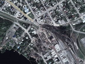 Google satellite image view of Lac Megantic, Que. (Google)