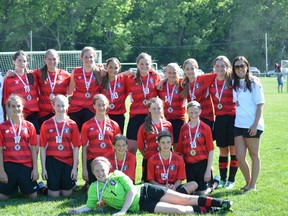 The St. Thomas Scorpions U14 Girls soccer team won silver at a tournament they hosted on the weekend at Athletic Park. (Contributed photo)