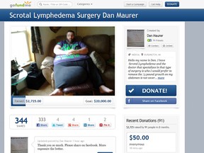 Dan Maurer is pictured in this screenshot from the Go Fund Me website.