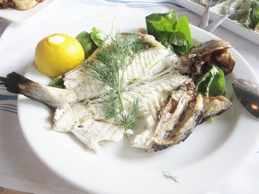 Fresh split sea bream fish from Cyprus.
