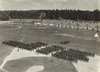 Lansdowne Park Aerial view PPCLI Parade August 1914. The Regiment, with the Pipe Band on parade, formed up for inspection on the infield of the track at Lansdowne Park, Ottawa. (SUPPLIED)