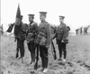 Honour Guard with Ric-a-Dam-Doo. The Camp Colour was treated as a Regimental Colour from the time that Princess Patricia presented it to the Regiment. Shown here with a Colour party, it was carried by a subaltern with an armed escort of Sergeants. (SUPPLIED)